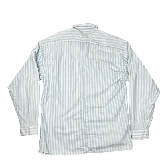 Georges Marciano for SOON Denim Striped Shirt Size 1 Made In USA Vintage 80s 90s - Picture 6 of 7